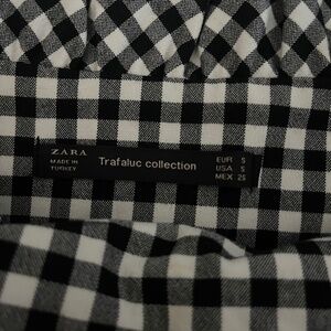 Zara gingham black and white shorts